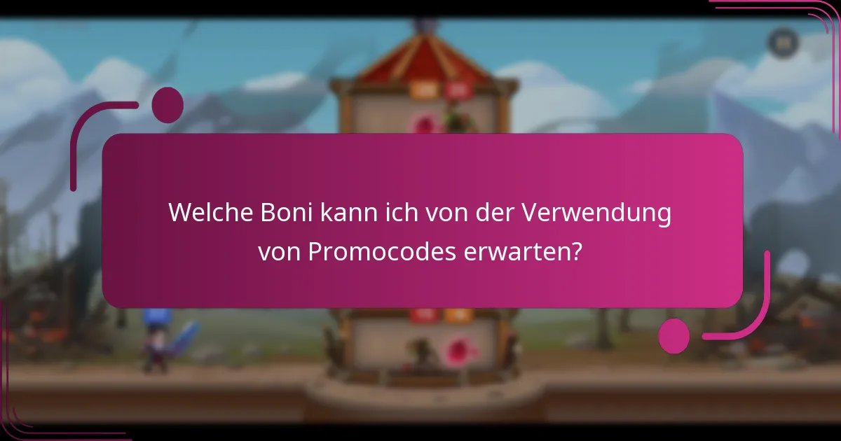 Welche Boni kann ich von der Verwendung von Promocodes erwarten?